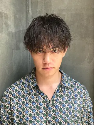 ショート パーマ メンズ Agu hair lore沼館店所属・八戸パーマ/メンズパ ーマ/シンゴ。のヘアスタイル