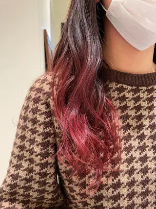 セミロング カラー ボブ/インナーカラー /眉毛/Miyuのヘアスタイル