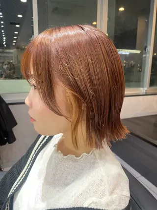 ミディアム カラー 前田 桃花のヘアスタイル