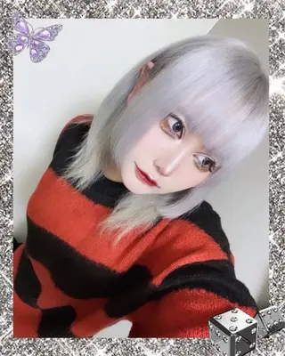 ミディアム 🍭ハイトーン/ デザインカラー🦄のヘアスタイル