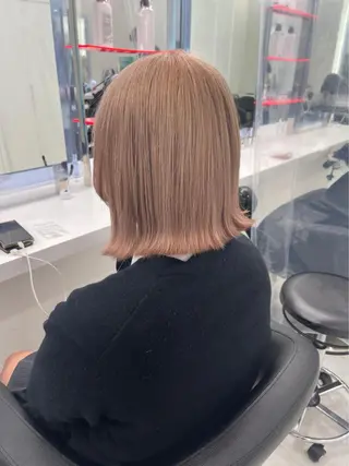 ミディアム トレンドモテカラー 🩷色落ちまで可愛くのヘアスタイル