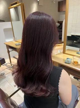 セミロング カラー 🥀韓国ヘア🥀 宮津真菜のヘアスタイル