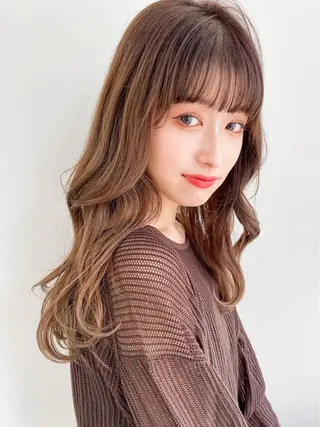 セミロング カラー kohana 🎀韓国ヘア🎀🤍のヘアスタイル