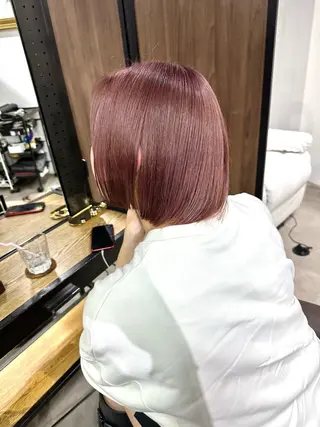 ミディアム カラー ARCANAブリーチ レイヤーカット/原宿のヘアスタイル