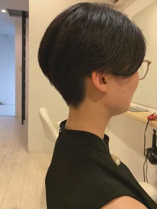 ショート カラー パーマ/透明感カラー /ボブ/吉田一生のヘアスタイル