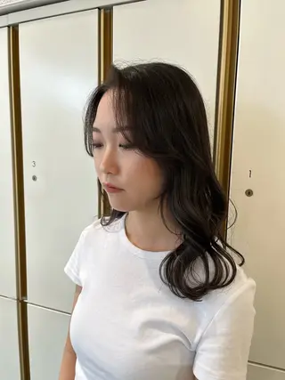 セミロング バレイヤージュ/ヘア アレンジ/shionのヘアスタイル