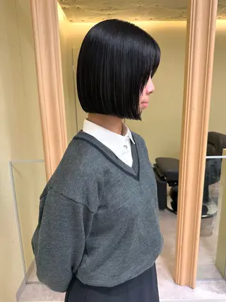 ショート 伶風/ボブ/ ヘーゼルベージュのヘアスタイル