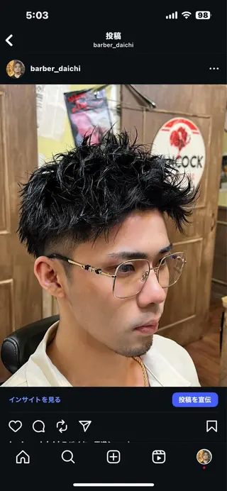 ショート TOKYO BARBER VASH所属・田中 大地のエステ・リラクイメージ