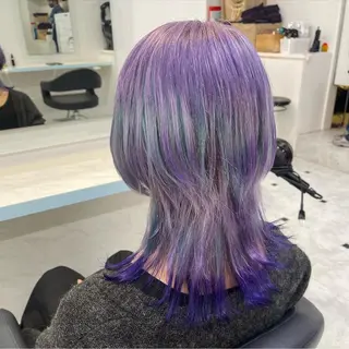 ショート カラー ARMONY 神宮前所属・コテ巻き風パーマ 🦋そま🦋のヘアスタイル