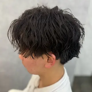 ミディアム パーマ メンズ 🔥滋賀県草津/ メンズ吉永祐也🔥のヘアスタイル