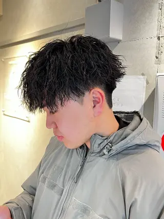 ショート パーマ メンズカット ﾊﾟｰﾏ/稲葉のヘアスタイル