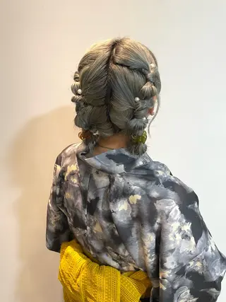 ミディアム ヘアアレンジ mizu🐾 hair braceのヘアスタイル