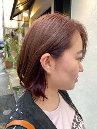 ショート カラー パーマ ヘアアレンジ メンズ キッズ HairSignature所属・ブリーチ指名神戸 No.1美容師RENのヘアスタイル