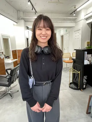 セミロング カラー レイヤー／似合わせ TAKUYAのヘアスタイル