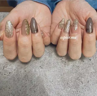 ロング ネイル espoir. muのネイルデザイン