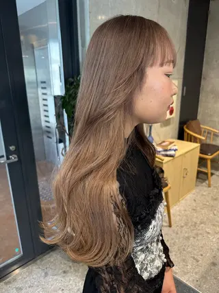 ミディアム ︎🤎W color MIYU‎🤎のヘアスタイル