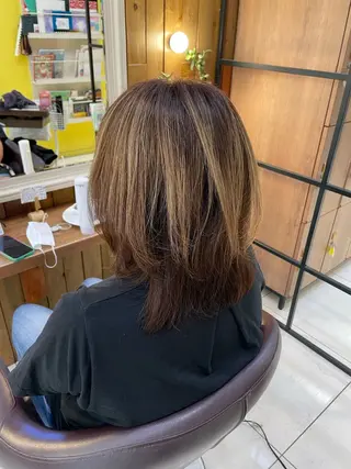 ミディアム 透明感color吉田 沙羅のヘアスタイル