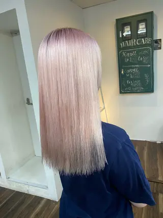 ミディアム カラー ヘアアレンジ 🌟🍒ハイトーン 韓国ヘア/ユウミのヘアスタイル