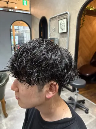 ショート メンズカット/パーマ 中 有晴のヘアスタイル