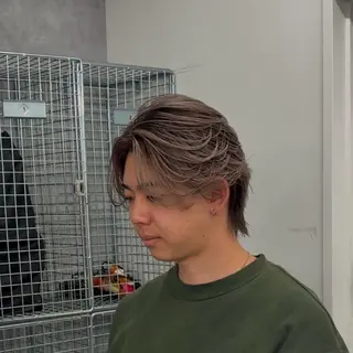 ミディアム メンズバレイヤージュ 🔥メンズカット🔥のヘアスタイル