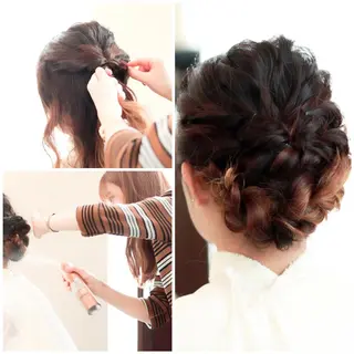 ヘアアレンジ As hair所属・柔らか垢抜けｶﾗｰと ｶｯﾄ🫧ASUKAのヘアスタイル