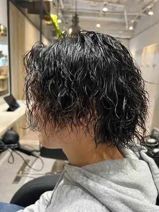 ミディアム パーマ メンズ 【パーマ満足度No. 1🥇】宮脇 大樹のヘアスタイル