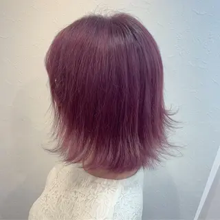 ミディアム カラー 無料カットモデル募集 BLINK京橋店のヘアスタイル