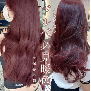 カラー ❤️ブリーチなし💚 ダブルカラー平野実花のヘアスタイル