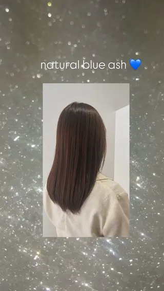 ミディアム カラー 透明感カラー Suzu.•♬のヘアスタイル