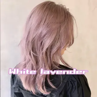 セミロング カラー 銀座/メンズ特化/ ハイトーン/KANのヘアスタイル