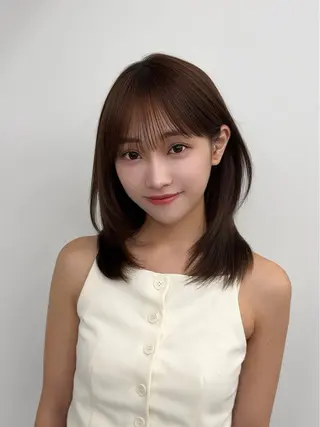 ミディアム カラー ヘアアレンジ 顔周り&ミディアム 特化/池袋/kokiのヘアスタイル