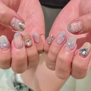 ネイル By moonネイル 🌷ワンホン/韓国風のネイルデザイン