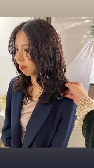 セミロング Garland  Ginza所属・モモ🍑 レイヤー/ボブ/暖色のヘアスタイル