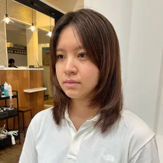 ミディアム カラー ヘアアレンジ 無料カットモデル‪✨ ✂️Nanami🌷のヘアスタイル