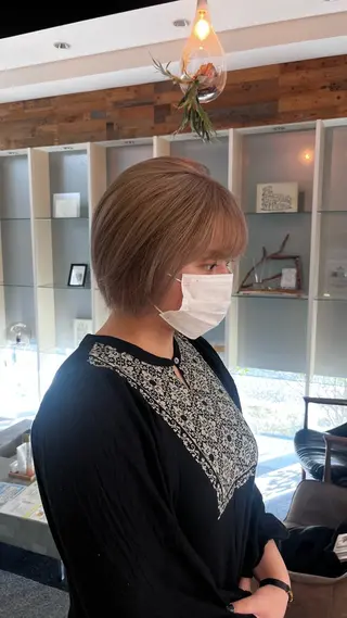 ミディアム カラー パーマ/モデル募集 /フウカのヘアスタイル