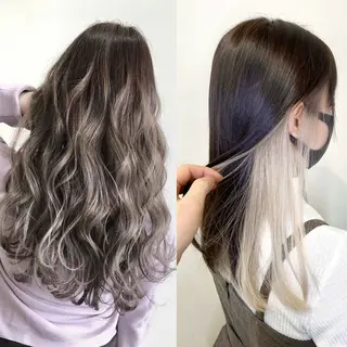 ロング カラー 服部 樹季のヘアスタイル