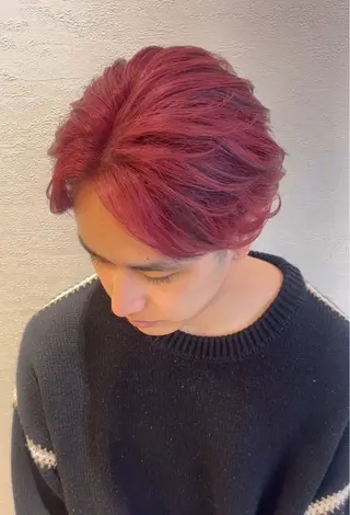 ショート カラー メンズ そうや🐺ブリーチ/ デザインカラーのヘアスタイル