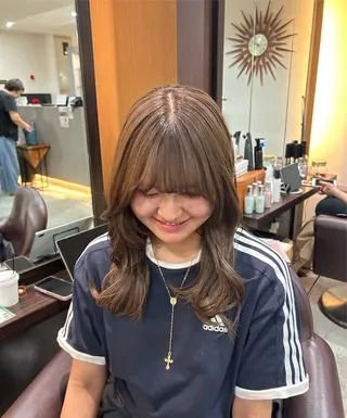 ミディアム カラー 坂本奈都美 🎀のヘアスタイル