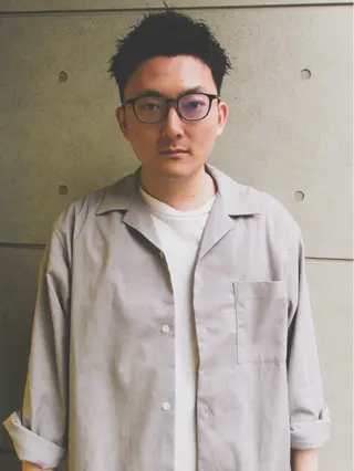 ショート パーマ メンズ GO TODAY シェアサロン　原宿本店所属・原宿↔︎浦和　美容師 折笠　亮のヘアスタイル