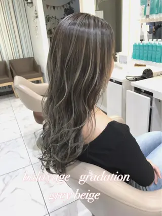 ロング カラー 山崎俊輔/髪質改善 /バレイヤージュのヘアスタイル