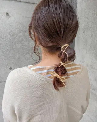 ミディアム カラー ヘアアレンジ 南堀江 möwen ( メーヴェ )所属・mowen RUIのヘアスタイル