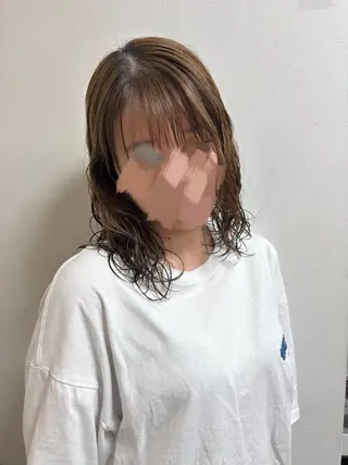 ミディアム パーマ 原口 圭織のヘアスタイル