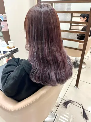 ミディアム カラー 羽エクステ/シール エクステ/横浜駅5分のヘアスタイル