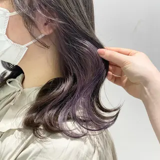 ロング カラー パーマ ヘアアレンジ メンズ キッズ ネイル マツエク・マツパ アイブロウ Lumo所属・💖横浜ブリーチなし 💖MIHOのヘアスタイル
