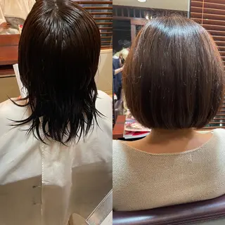 ショート こすげひろと カラー講師のヘアスタイル