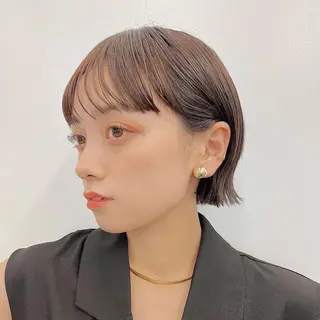 ショート カラー ヘアアレンジ 🌱ボブ/レイヤー/ ベージュ/あやみ✨のヘアスタイル