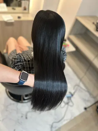 ロング &chaLme   心斎橋所属・emi/髪質改善/ 韓国風/艶カラーのヘアスタイル