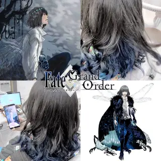 セミロング カラー 推しカラー💫 ブリーチ💫若菜覚のヘアスタイル