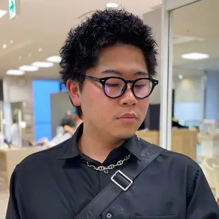 ショート パーマ メンズ 銀座/ハイライト特化 🌿ブリーチ/片山のヘアスタイル