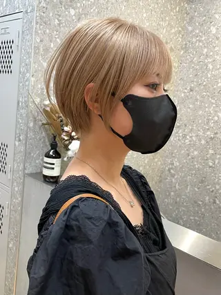 ショート cinq所属・ハイライトカラー ❤︎hirokoのヘアスタイル